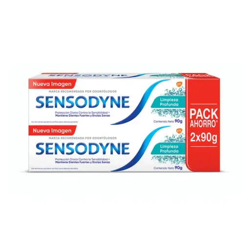 [100402] PACK PASTA DENTAL SENSODYNE LIMPIEZA PROFUNDA 90G X2U