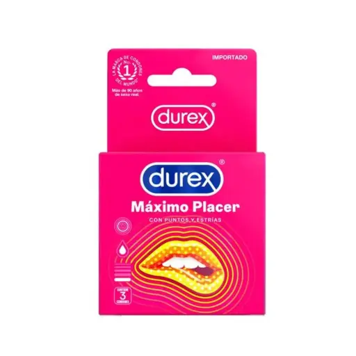 [100475] PRESERVATIVO DUREX X3U MAXIMO PLACER