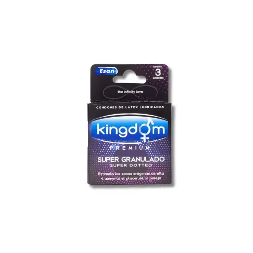 [235145] PRESERVATIVO KINGDOM X3U SUPER GRANULADO