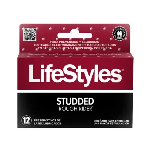 [775414] PRESERVATIVO LIFESTYLES X12U STUDDED (ROUGH RIDER)