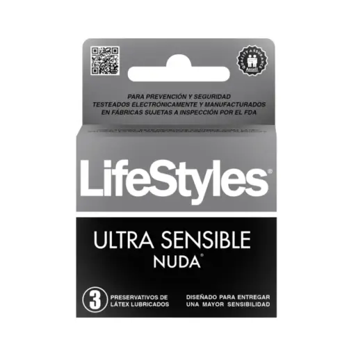 [100471] PRESERVATIVO LIFESTYLES X3U ULTRA SENSIBLE (NUDA)