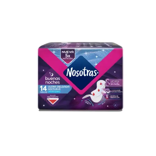 [454352] TOALLA NOSOTRAS NOCHE ULTRA DELGADA EXTRA SUAVE X14U