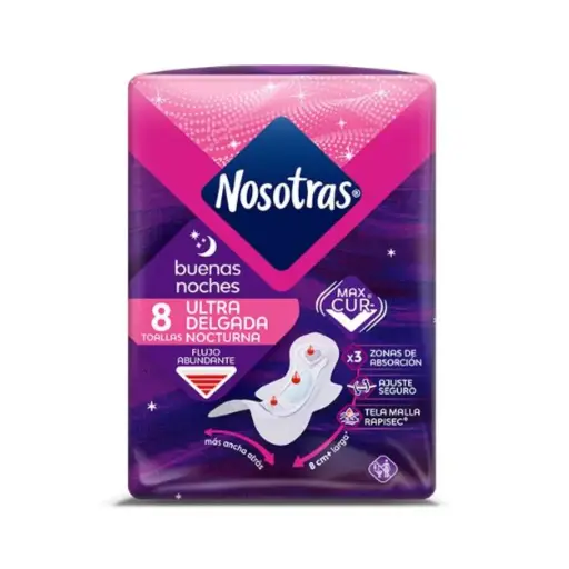 [233325] TOALLA NOSOTRAS NOCHE ULTRA DELGADA ULTRASECA X8U