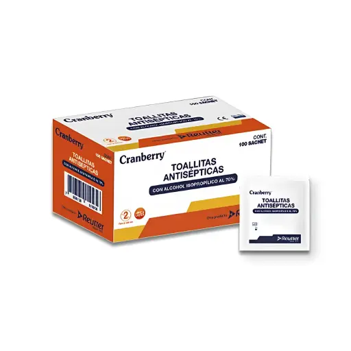 [546236] TOALLITA ANTISEPTICAS X100 SACHET CRANBERRY