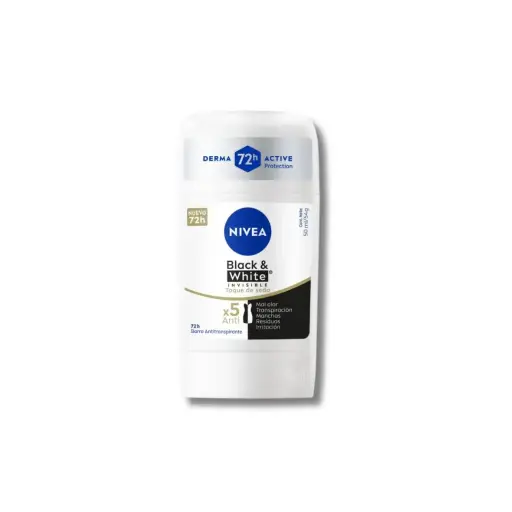 [593176] DESODORANTE NIVEA MUJER BARRA BLACK&WHITE INVISIBLE TOQUE DE SEDA 54G