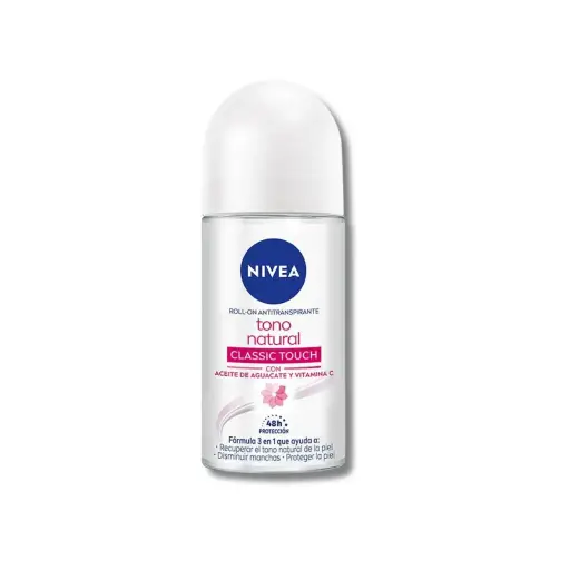 [229710] DESODORANTE NIVEA MUJER ROLL ON TONO NATURAL CLASSIC TOUCH 50ML