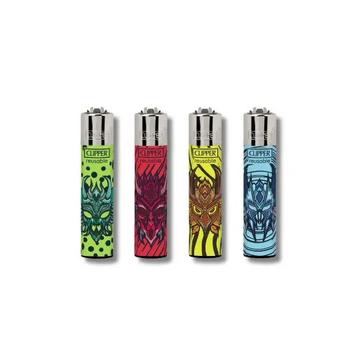 [239740] ENC.CLIPPER REUSABLE TRIBAL MASKS X24U