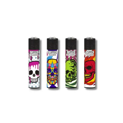 [669704] ENC.CLIPPER REUSABLE MARKED SKULLS X24U