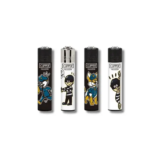 [669769] ENC.CLIPPER REUSABLE COPS AND ROBBERS X24U