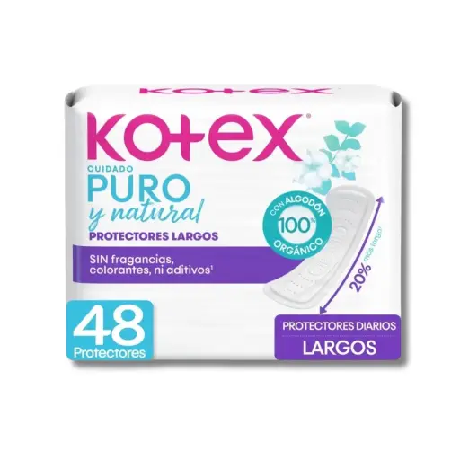 [4104698] PROTECTOR DIARIO KOTEX LARGO DIA PURO Y NATURAL X48U