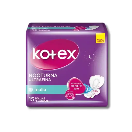[9023641] TOALLA KOTEX NOCTURNA ULTRAFINA MALLA C/ALAS X15U